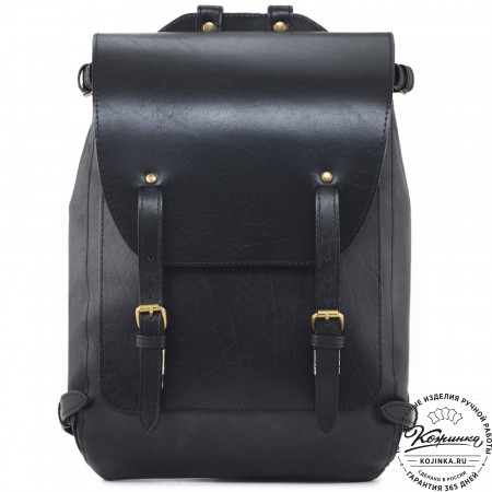 Кожаный рюкзак "Рафаэль" (чёрный)