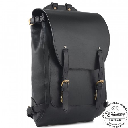 Кожаный рюкзак "Рафаэль" (чёрный)