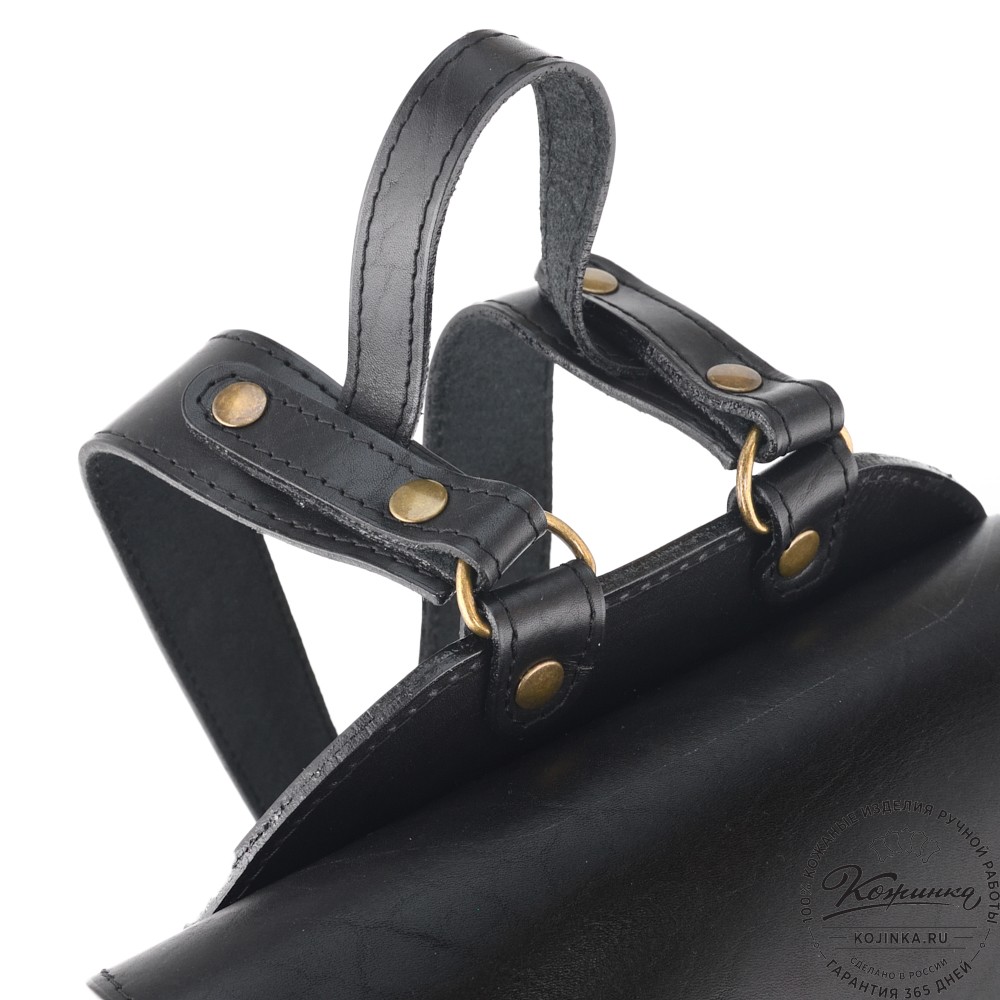 Кожаный рюкзак "Рафаэль" (чёрный)