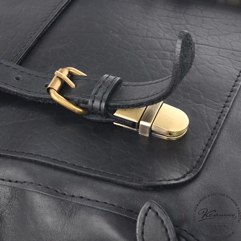 Кожаный рюкзак "Рафаэль" (чёрный)