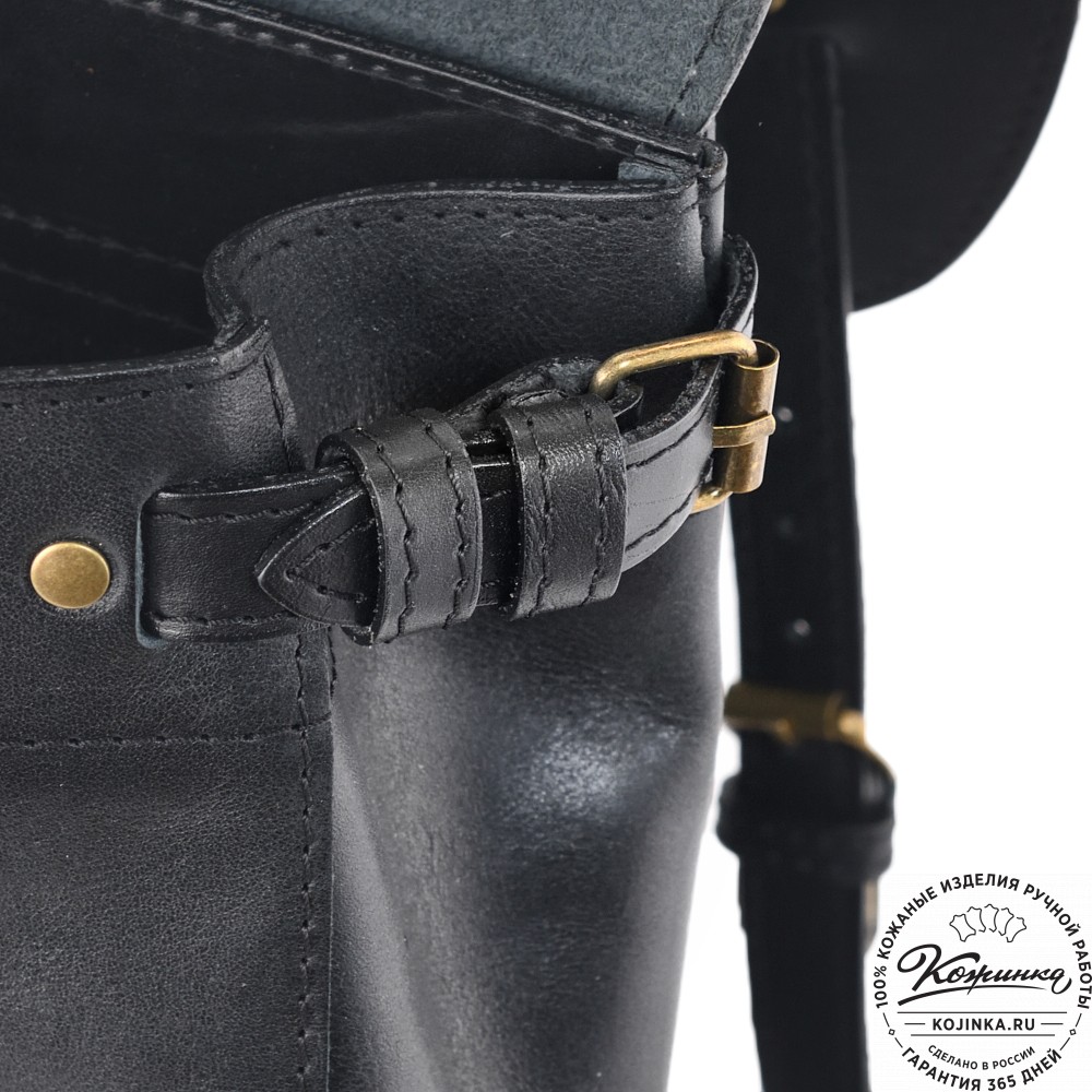 Кожаный рюкзак "Рафаэль" (чёрный)