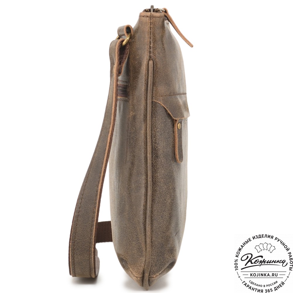 Мужская кожаная сумка "Говард" (коричневая наппа)