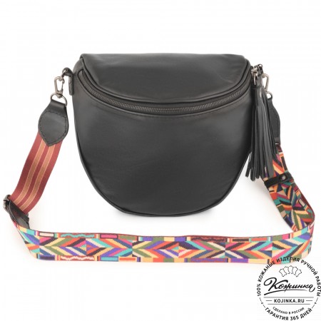 Женская кожаная сумка "Либерти" (черная)