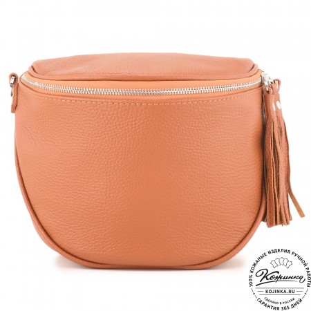 Женская кожаная сумка "Либерти" (рыжая)