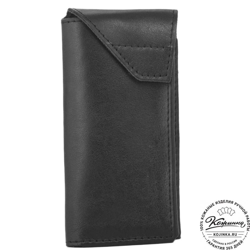 Кожаный футляр для очков "Марокко" (черный)