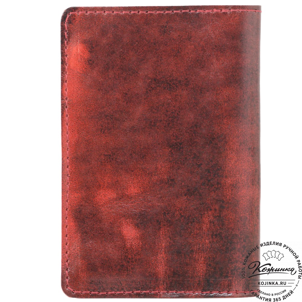 Кожаный бумажник для документов "Неаполь" (красный глянец)