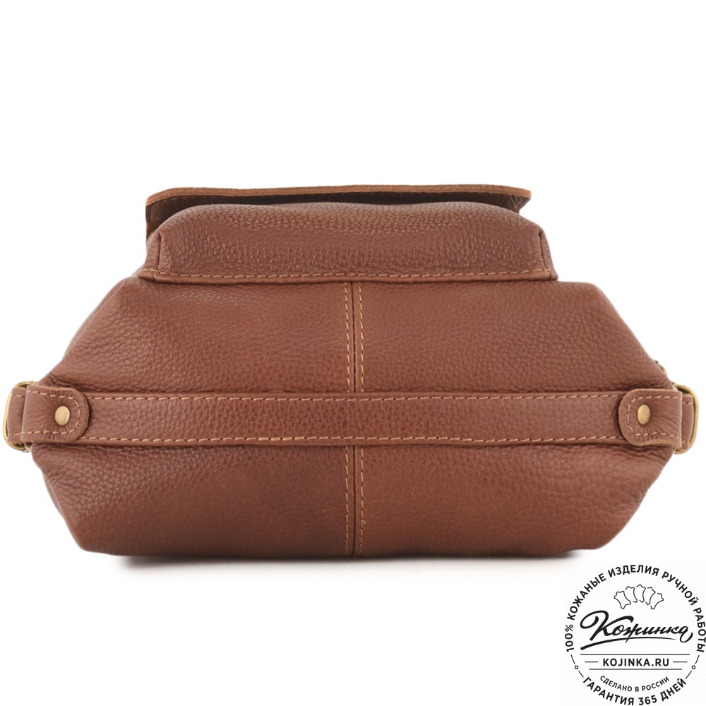 Женская кожаная сумка-рюкзак "Ника" (фактура коричневая)