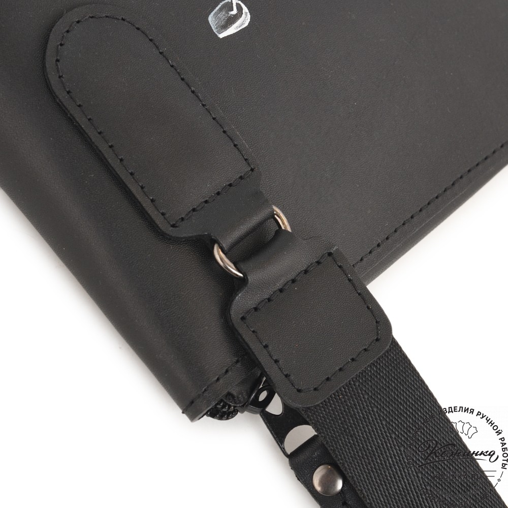  Кожаная сумка "Родос" "Мотоцикл" (черная)