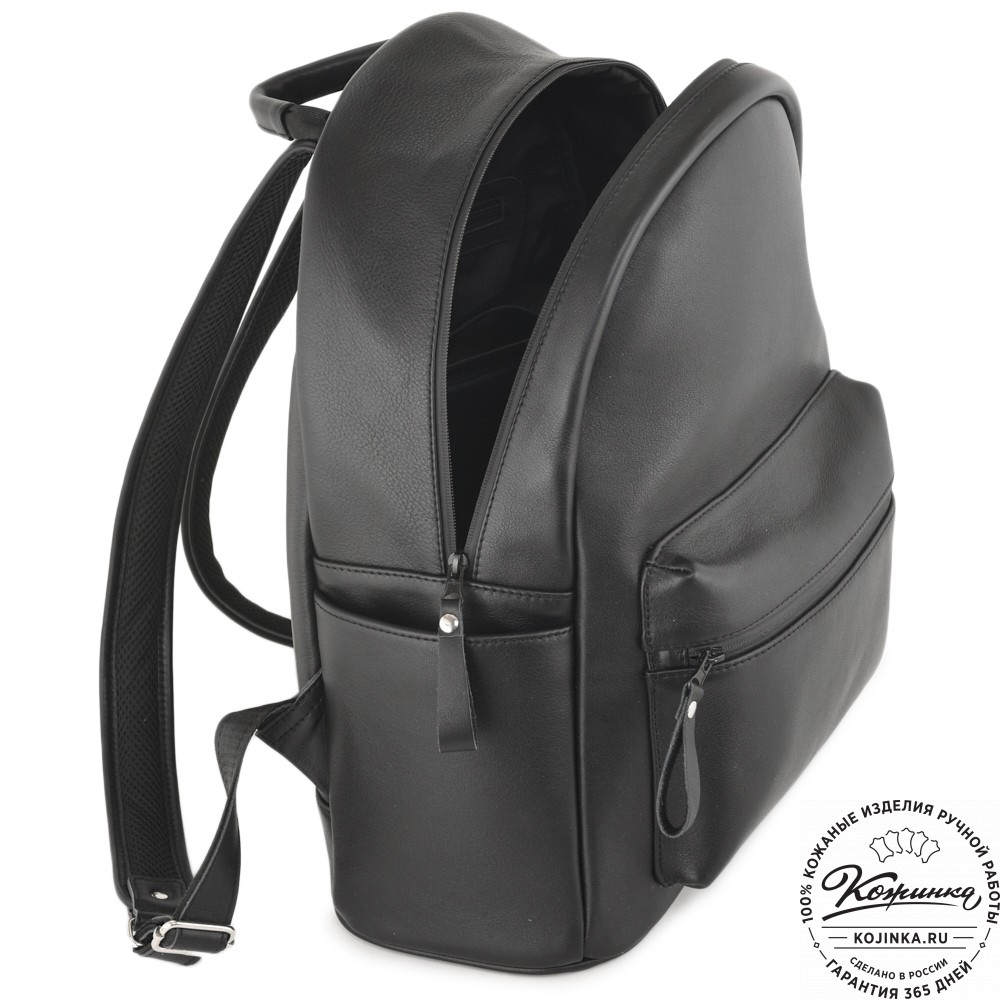 Кожаный рюкзак "Старк" (чёрный)