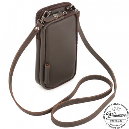 Кожаный клатч "Денвер" (темно-коричневый)