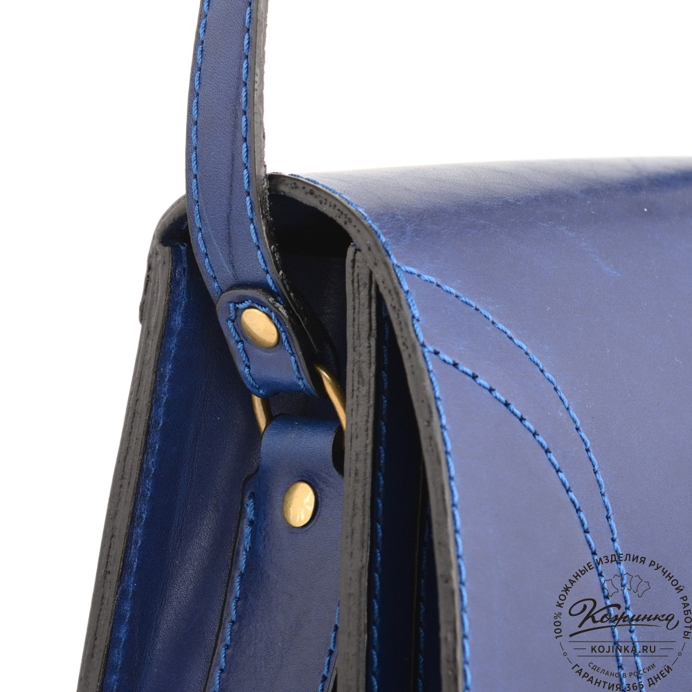 Кожаная сумка ручной работы "Джульетта-нью" (синяя)