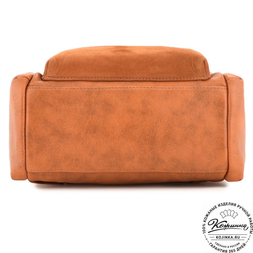 Женский кожаный рюкзак "Франческа" (рыжий)