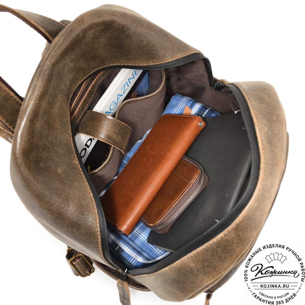 Кожаный рюкзак "Старк" (коричневая наппа)