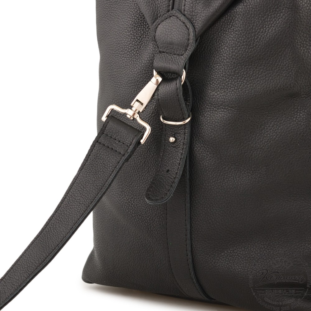 Кожаная дорожно-спортивная сумка "Англия БИГ" (фактура черный)