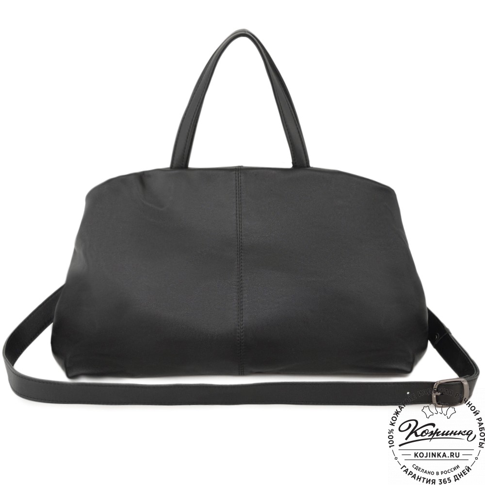 Женская кожаная сумка "Испания" (черная)