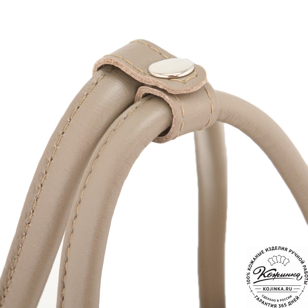 Женская кожаная сумка "Тамань" велюр (капучино)