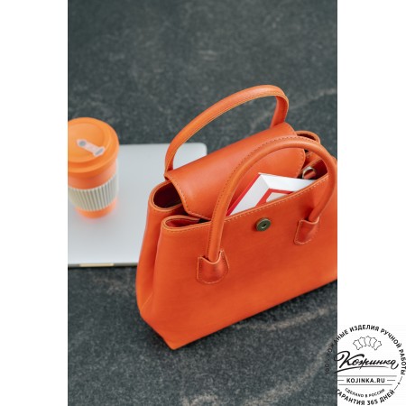 Женская кожаная сумка "Ванесса" (оранж)