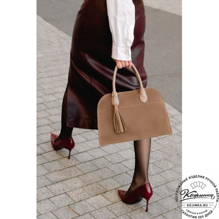 Женская кожаная сумка "Вирджиния" (капучино)