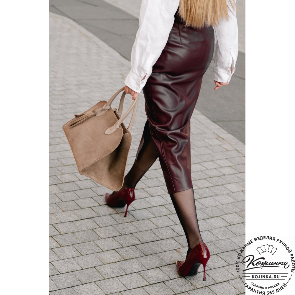 Женская кожаная сумка "Вирджиния" (капучино)