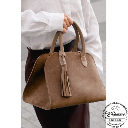 Женская кожаная сумка "Вирджиния" (капучино)