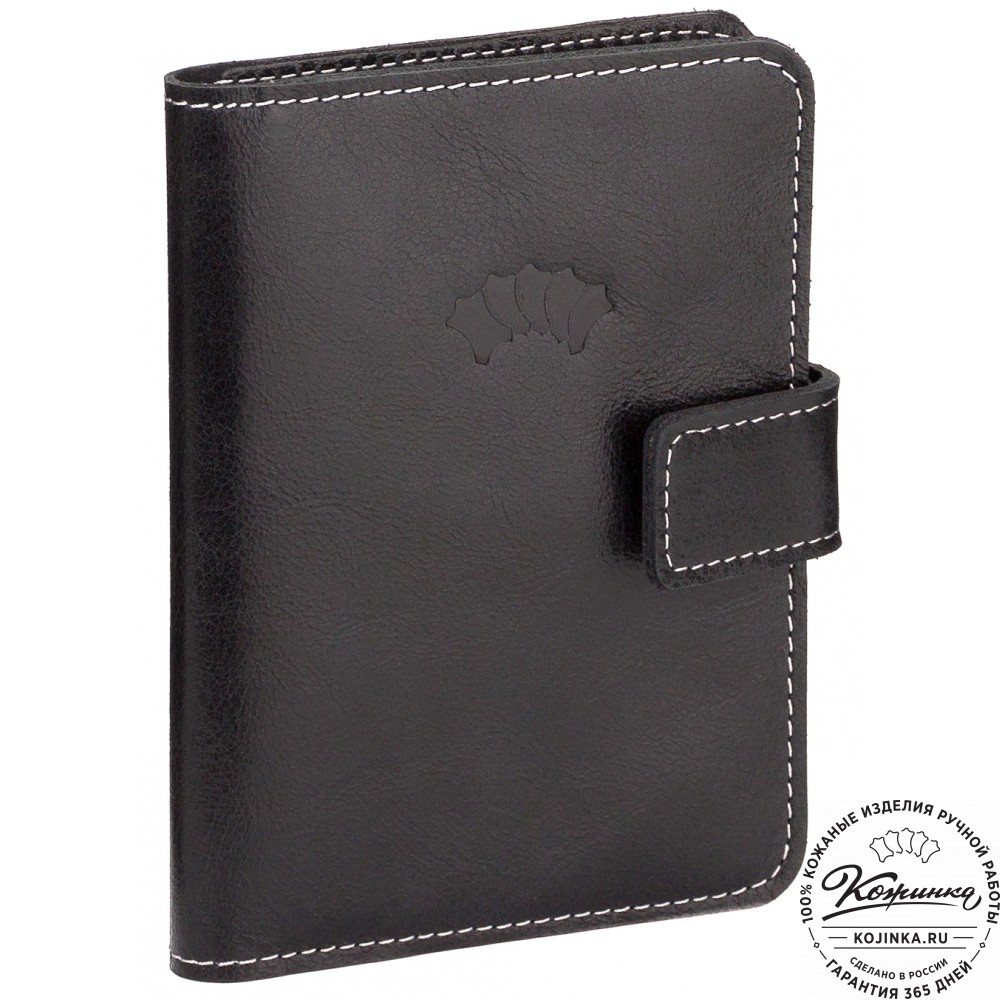 Кожаный бумажник водителя Бостон (чёрный)
