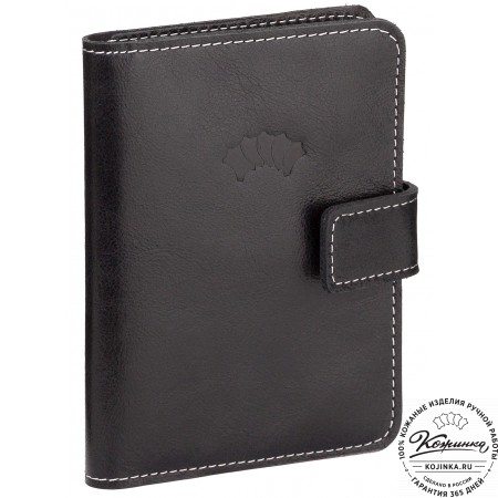 Кожаный бумажник водителя Бостон (чёрный)