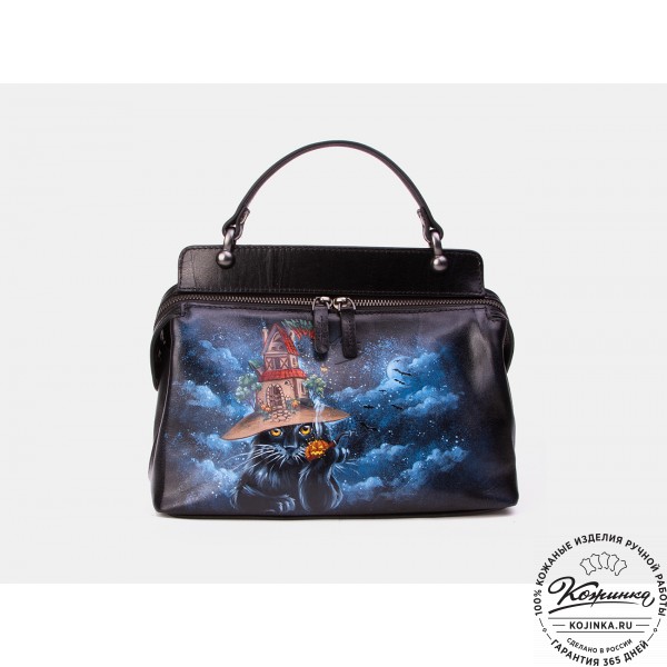 Женская кожаная сумка "Орнелла" "Ведьмин кот". фото 1