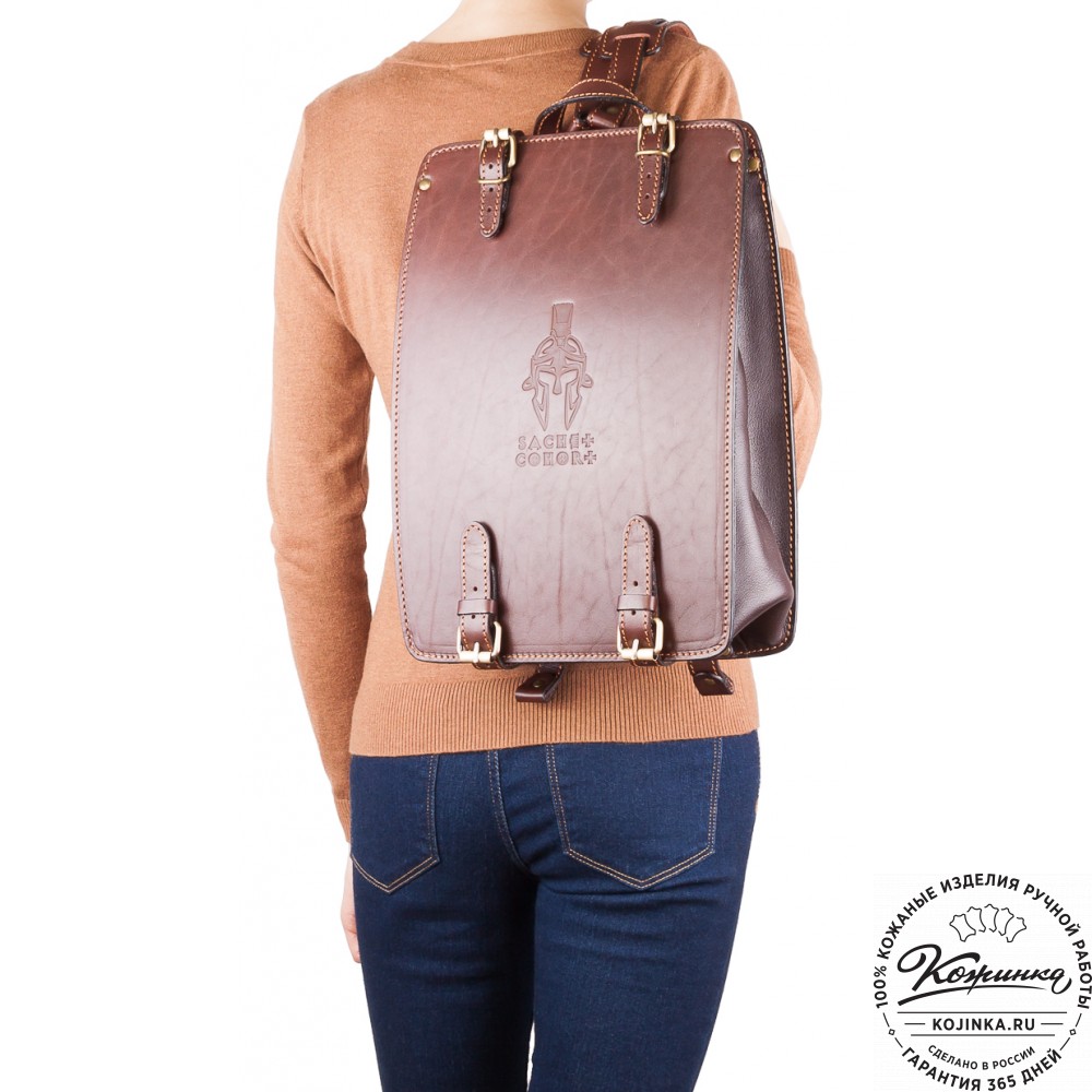 Кожаный рюкзак "Когорта" (коричневый)