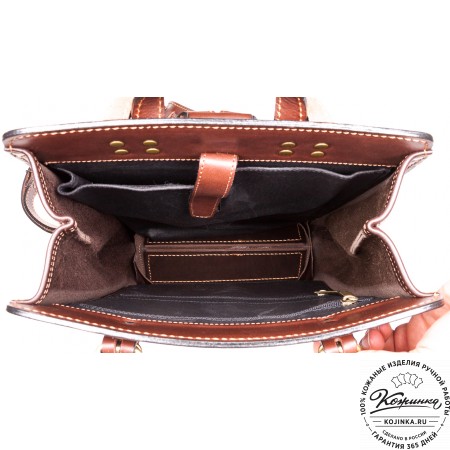 Кожаный рюкзак "Когорта" (коричневый)