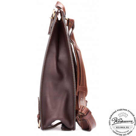 Кожаный рюкзак "Когорта" (коричневый)