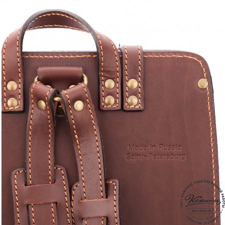 Кожаный рюкзак "Когорта" (коричневый)