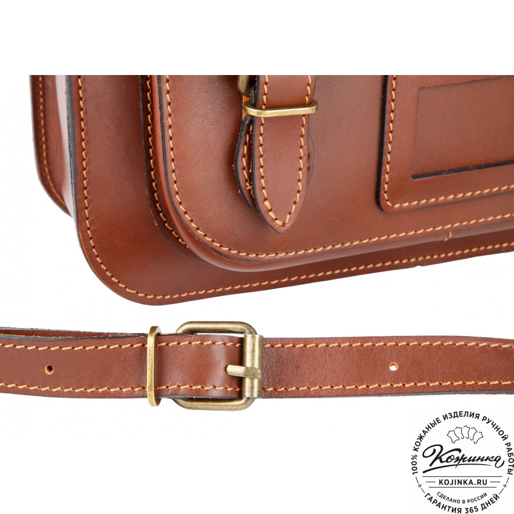 Кожаный портфель "Сатчел"  (коричневый)