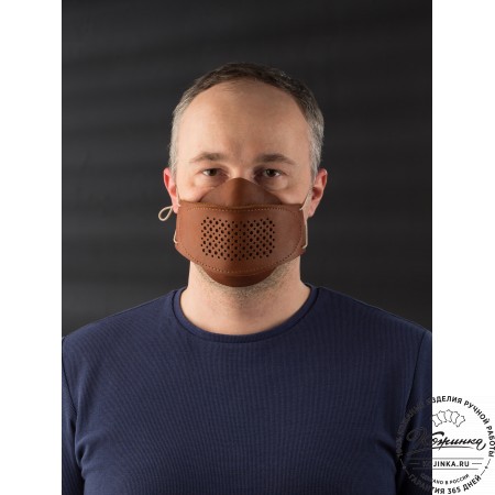 Кожаная маска Бампер (коричневая)