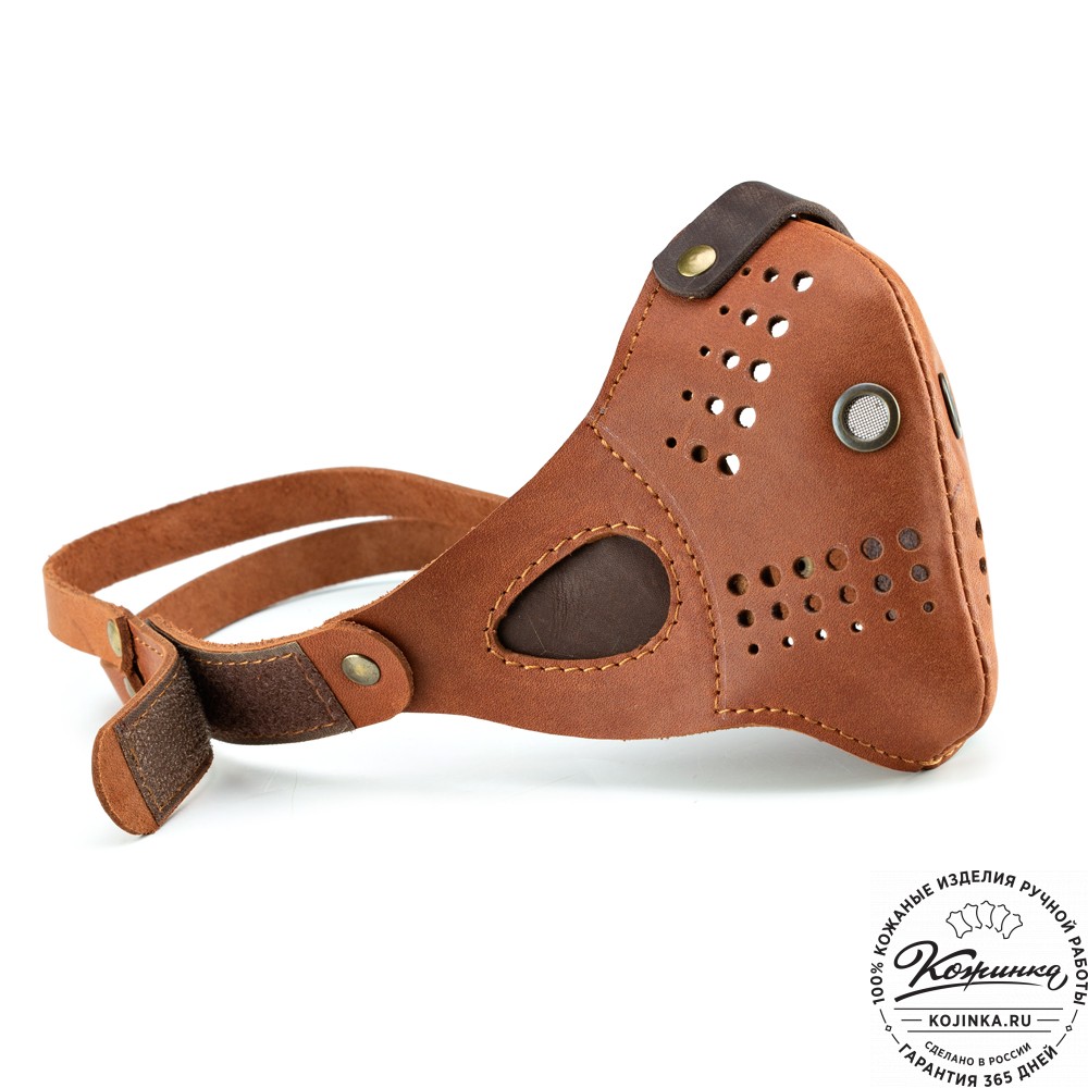 Кожаная маска Протектор (коричневая)