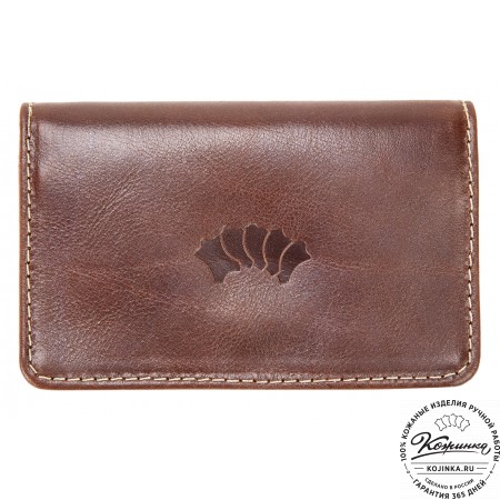 Кожаный картхолдер "Аляска" (коричневый)