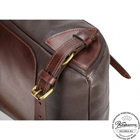 Кожаный рюкзак "Рафаэль New" (коричневый с темно-коричневым)