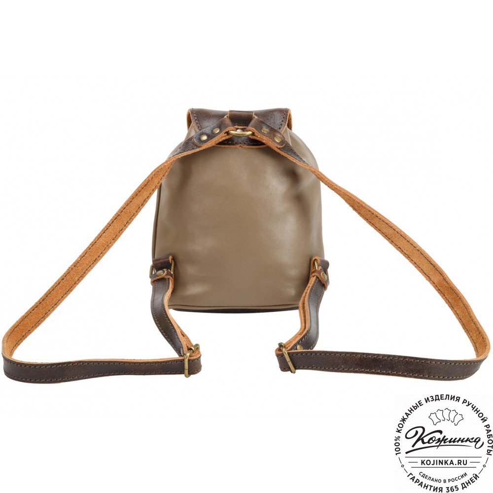 Женский кожаный рюкзак "Колибри" (оливковый)