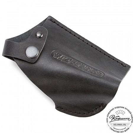 Кожаная кобура поясная для пистолета "Добрыня" (черная)