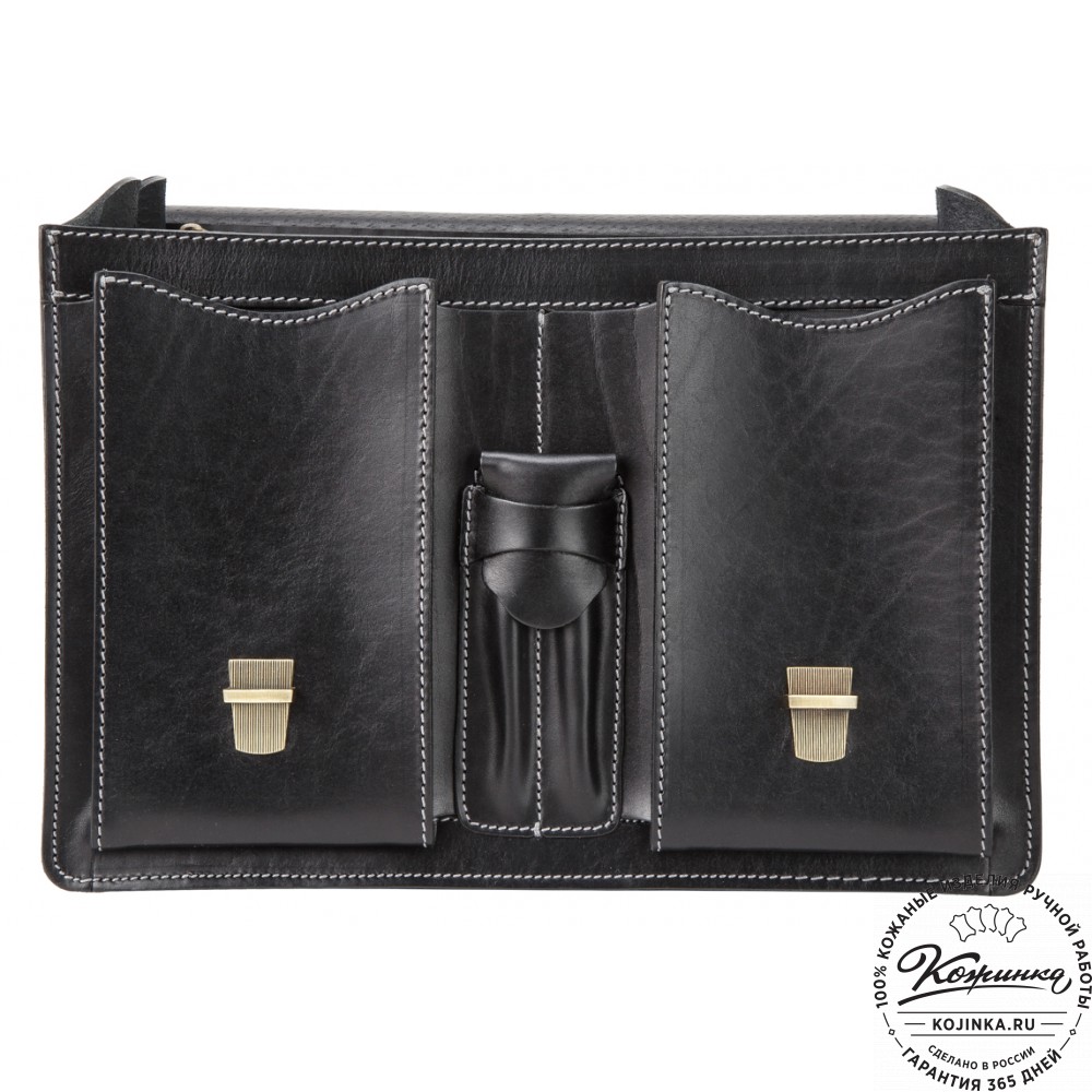 Кожаный портфель "Юрист"  (черный)