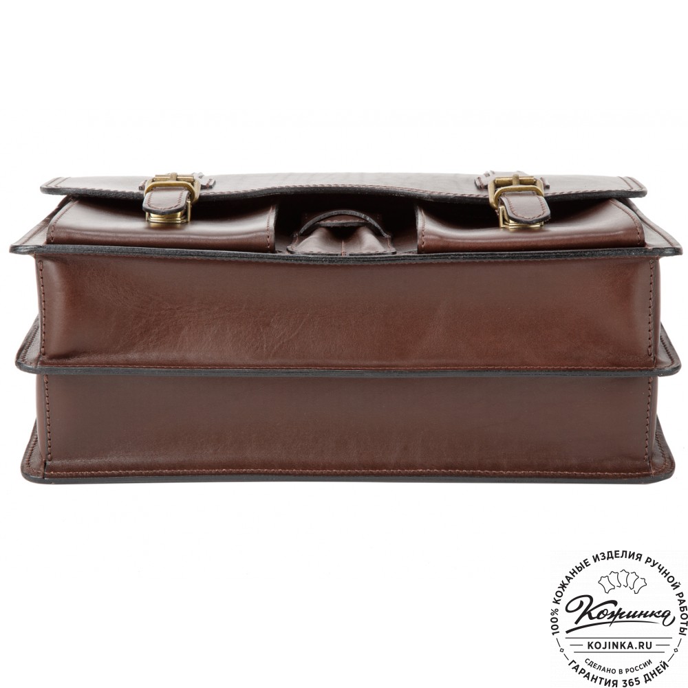 Кожаный портфель "Юрист"  (тёмно-коричневый)