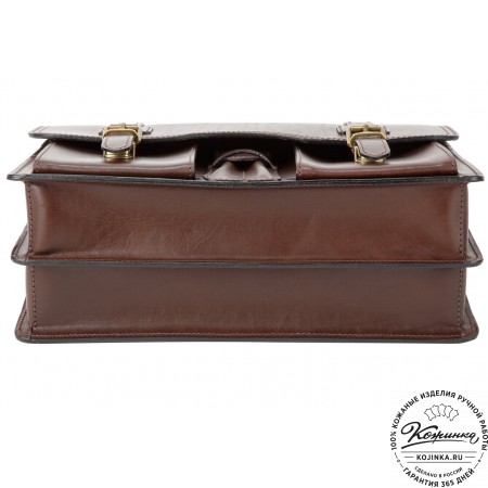 Кожаный портфель "Юрист"  (тёмно-коричневый)