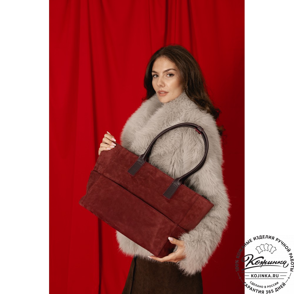 Кожаная женская сумка "Калипсо" (рыжая)