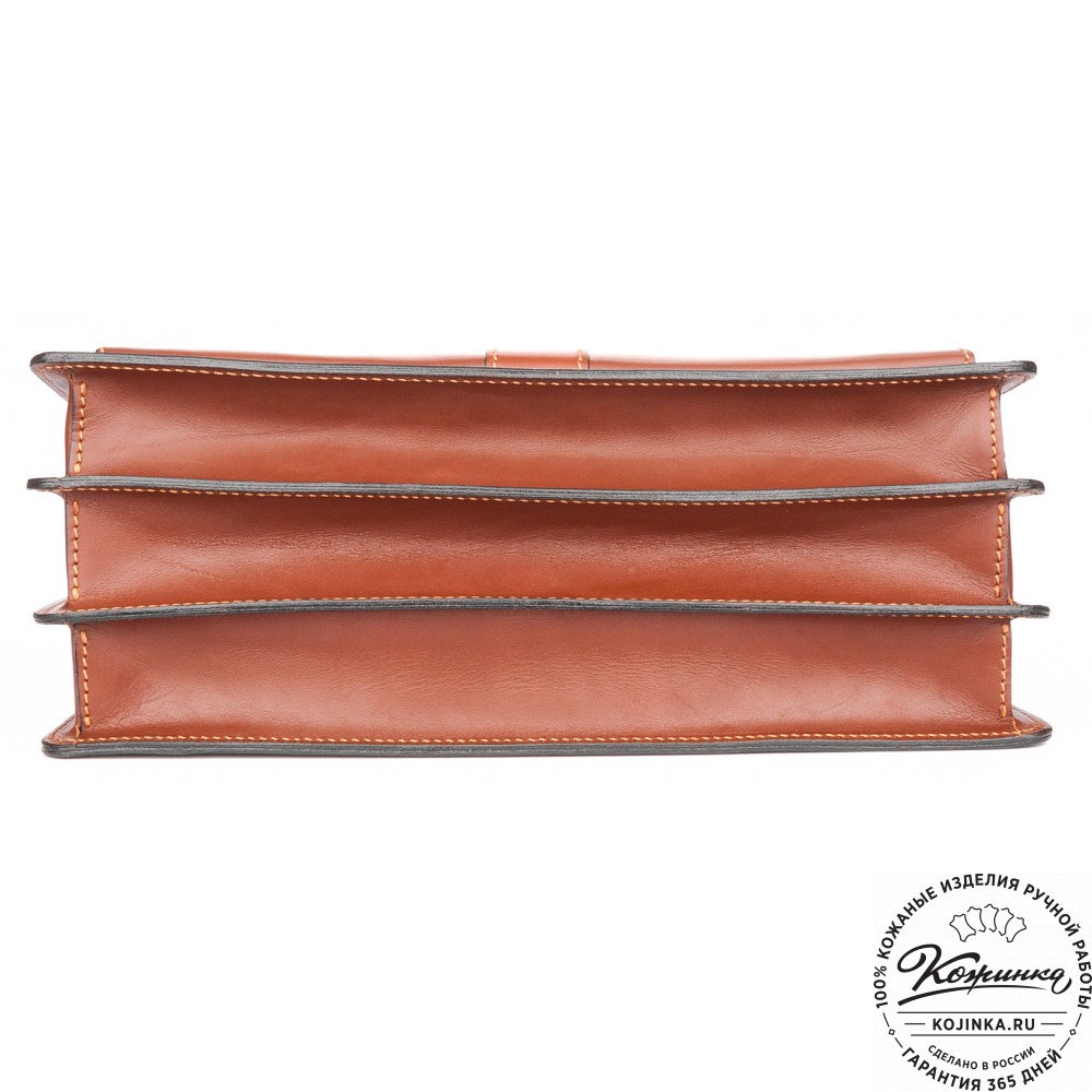 Кожаный портфель "Карьерист"  (рыжий)
