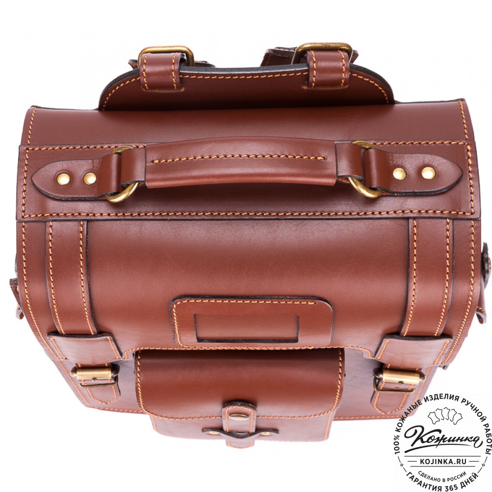 Кожаный ранец-портфель "Джон" (коричневый)