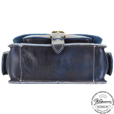 Кожаная  сумка "Виктория" (синий эксклюзив)