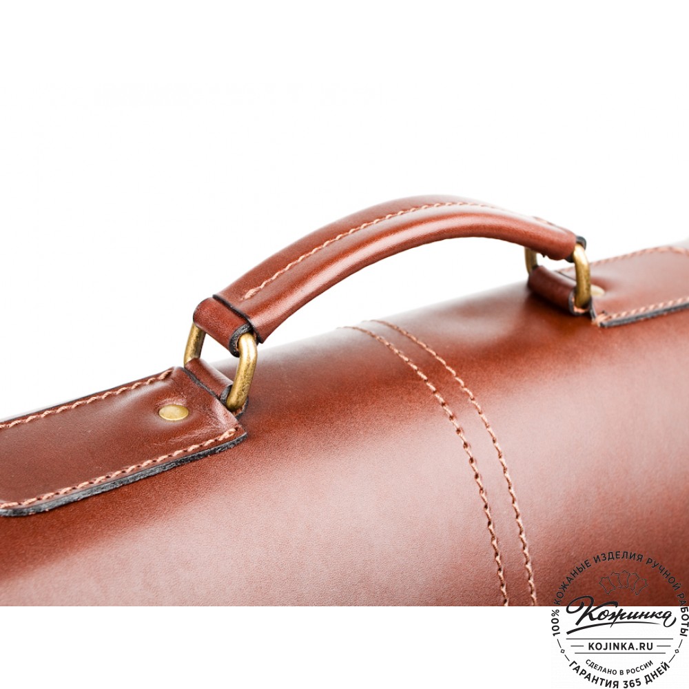 Кожаный деловой портфель "Адвокат-2" (коричневый)