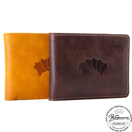 Кожаное портмоне "Рим" (коричневое)