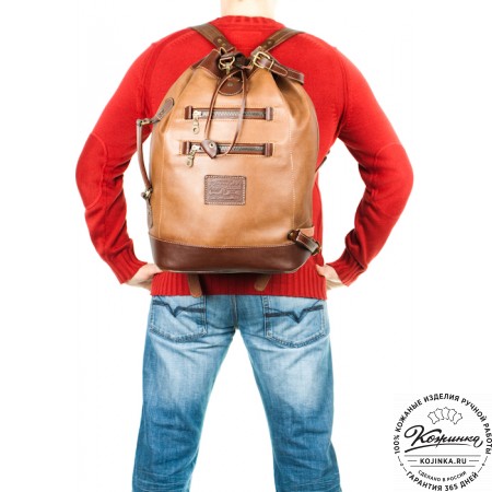 Кожаный рюкзак "СаШе" (коричневый)