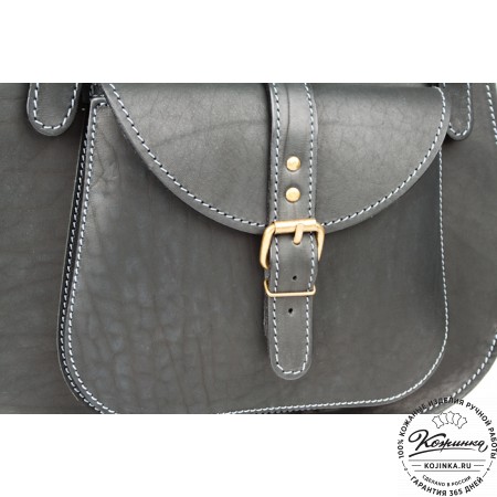 Мужской кожаный рюкзак "Байкер" (чёрный)