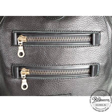 Кожаный рюкзак "СаШе" (чёрный)